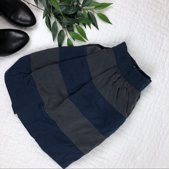 BCBGeneration Striped Skirt in Blue and Gray - Picture 4 of 4